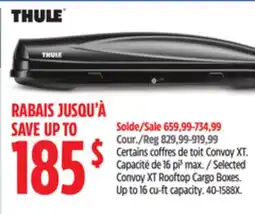 Canadian Tire Thule Selected Convoy XT Rooftop Cargo Boxes offer
