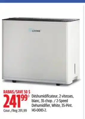 Canadian Tire 2-Speed Dehumidifier, White, 35-Pint offer