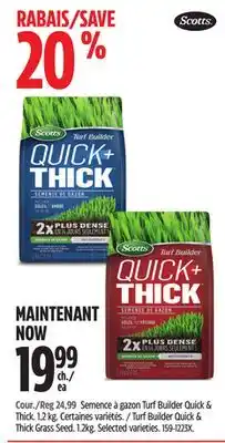 Canadian Tire Scotts Turf Builder Quick + Thick Sun—Shade Grass Seed & Fertilizer Mix, 1.2-kg offer