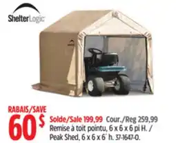 Canadian Tire ShelterLogic Peak Shed, 6 x 6 x 6´ h offer