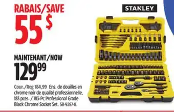 Canadian Tire Stanley 183-Pc Professional Grade Black Chrome Socket Set offer