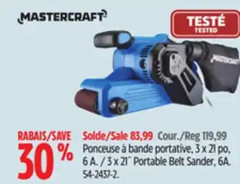 Canadian Tire Mastercraft 3 x 21˝ Portable Belt Sander, 6A offer