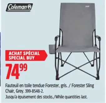 Canadian Tire Forester Sling Chair Coleman offer