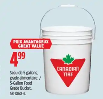 Canadian Tire 5-Gallon Food Grade Bucket offer