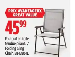 Canadian Tire For Living Folding Sling Chair offer