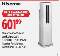 Canadian Tire Hisense 8K Tower Inverter Portable Air Conditioner offer