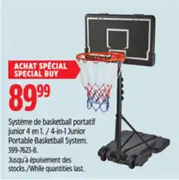 Canadian Tire 4-in-1 Junior Portable Basketball System offer