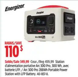 Canadian Tire Energizer Arc 300 Pro 288Wh Portable Power Station with LFP Battery offer