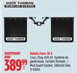 Canadian Tire Rock Tamers Mud Guard System offer