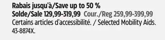 Canadian Tire Selected Mobility Aids offer