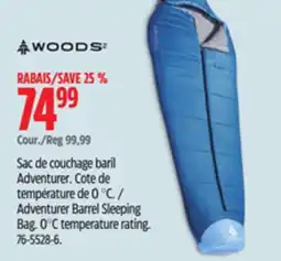 Canadian Tire WOODS Adventurer Barrel Sleeping Bag offer