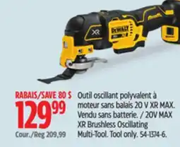 Canadian Tire Dewalt 20V MAX XR Brushless Oscillating Multi-Tool. Tool only offer