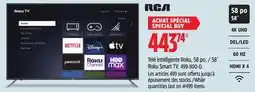 Canadian Tire 58˝ Roku Smart TV offer