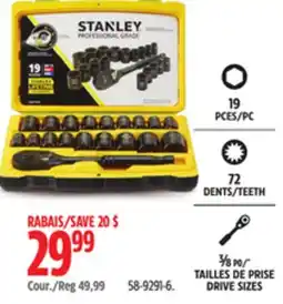 Canadian Tire Stanley ⅜ PO/ TAILLES DE PRISE DRIVE SIZES offer