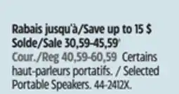 Canadian Tire Bluehive Selected Portable Speakers offer