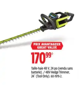 Canadian Tire Yardworks 48V Hedge Trimmer, 24 offer