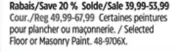 Canadian Tire Selected Floor or Masonry Paint offer