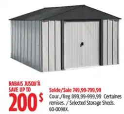 Canadian Tire Selected Storage Sheds offer