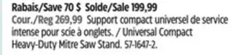 Canadian Tire Universal Compact Heavy-Duty Mitre Saw Stand offer