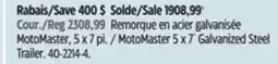 Canadian Tire MotoMaster 5 x 7´ Galvanized Steel Trailer offer