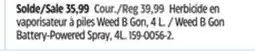 Canadian Tire Weed B Gon Battery-Powered Spray, 4L offer