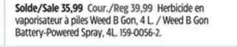 Canadian Tire Weed B Gon Battery-Powered Spray, 4L offer