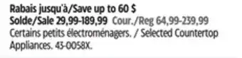 Canadian Tire Heritage Selected Countertop Appliances offer