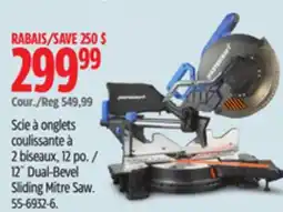 Canadian Tire Mastercraft 12˝ Dual-Bevel Sliding Mitre Saw offer