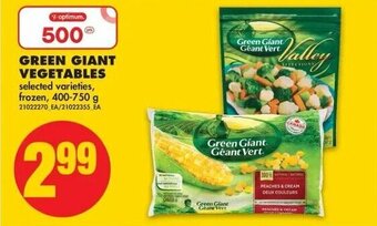 No Frills Green giant vegetables offer