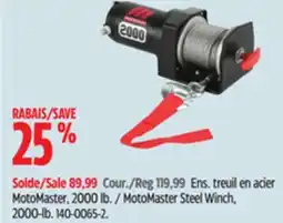 Canadian Tire MotoMaster Steel Winch, 2000-lb offer
