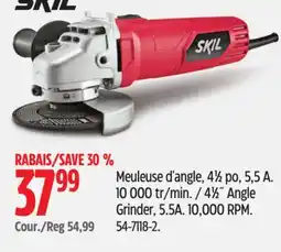 Canadian Tire Skil 41⁄2˝ Angle Grinder, 5.5A. 10,000 RPM offer