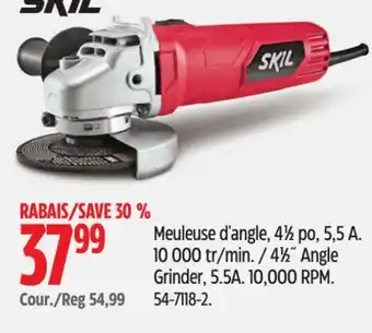 Canadian Tire Skil 41⁄2˝ Angle Grinder, 5.5A. 10,000 RPM offer