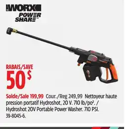 Canadian Tire Hydroshot 20V Portable Power Washer offer