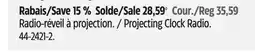 Canadian Tire Bluehive Projecting Clock Radio offer
