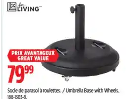 Canadian Tire For Living Umbrella Base with Wheels offer