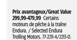 Canadian Tire Selected Endura Trolling Motors offer