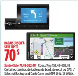 Canadian Tire Bluehive Selected Backup and Dash Cams and GPS Unit offer