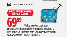 Canadian Tire Kids' Ride-On Suitcase with Shoulder Carry-Strap and Adjustable Handle offer