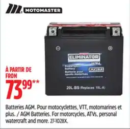 Canadian Tire AGM Batteries. For motorcycles, ATVs, personal watercraft and more offer