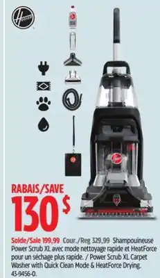 Canadian Tire Hoover PowerScrub XL Pet Plus Corded Upright Vacuum Carpet Cleaner offer