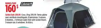 Canadian Tire Coleman 8-Person Cabin Tent with Screen Room offer