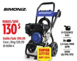 Canadian Tire Simoniz 3000 PSI GAS Pressure Washer offer
