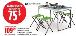 Canadian Tire Outbound 4-Person Folding Camp Table Set offer