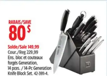 Canadian Tire Henckels 14-Pc Generation Knife Block Set offer