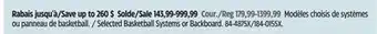 Canadian Tire Selected Basketball Systems or Backboard offer