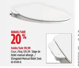 Canadian Tire American Standard Elongated Manual Bidet Seat offer