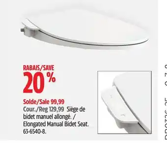 Canadian Tire American Standard Elongated Manual Bidet Seat offer