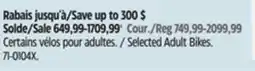 Canadian Tire Selected Adult Bikes offer