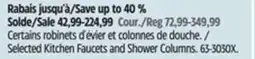 Canadian Tire Danze Selected Kitchen Faucets and Shower Columns offer