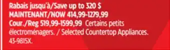 Canadian Tire Selected Countertop Appliances offer